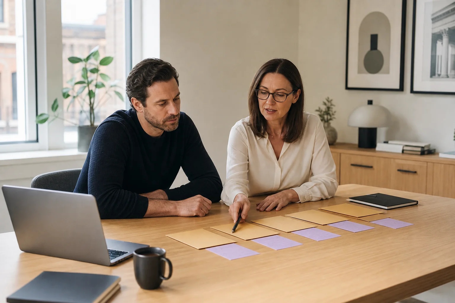 Founder and specialist adviser planning the steps to set up an EMI scheme