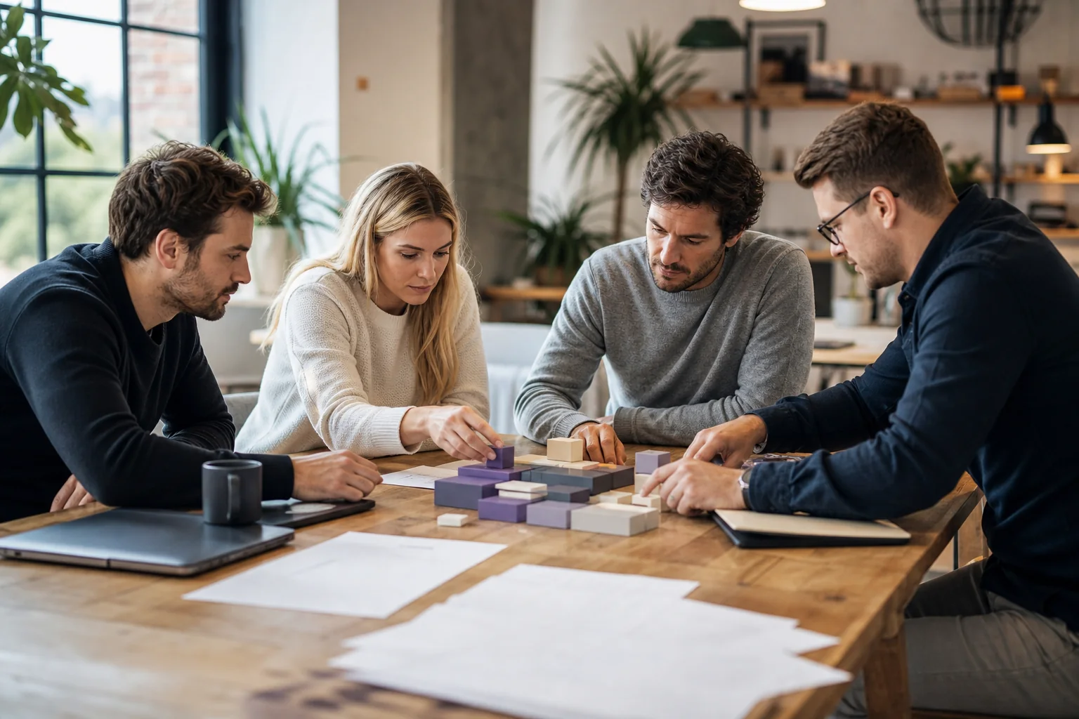 Co-founders and an accountant planning how to issue early-stage company shares